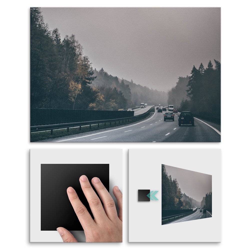 Plakat metalowy autostrada w lesie L