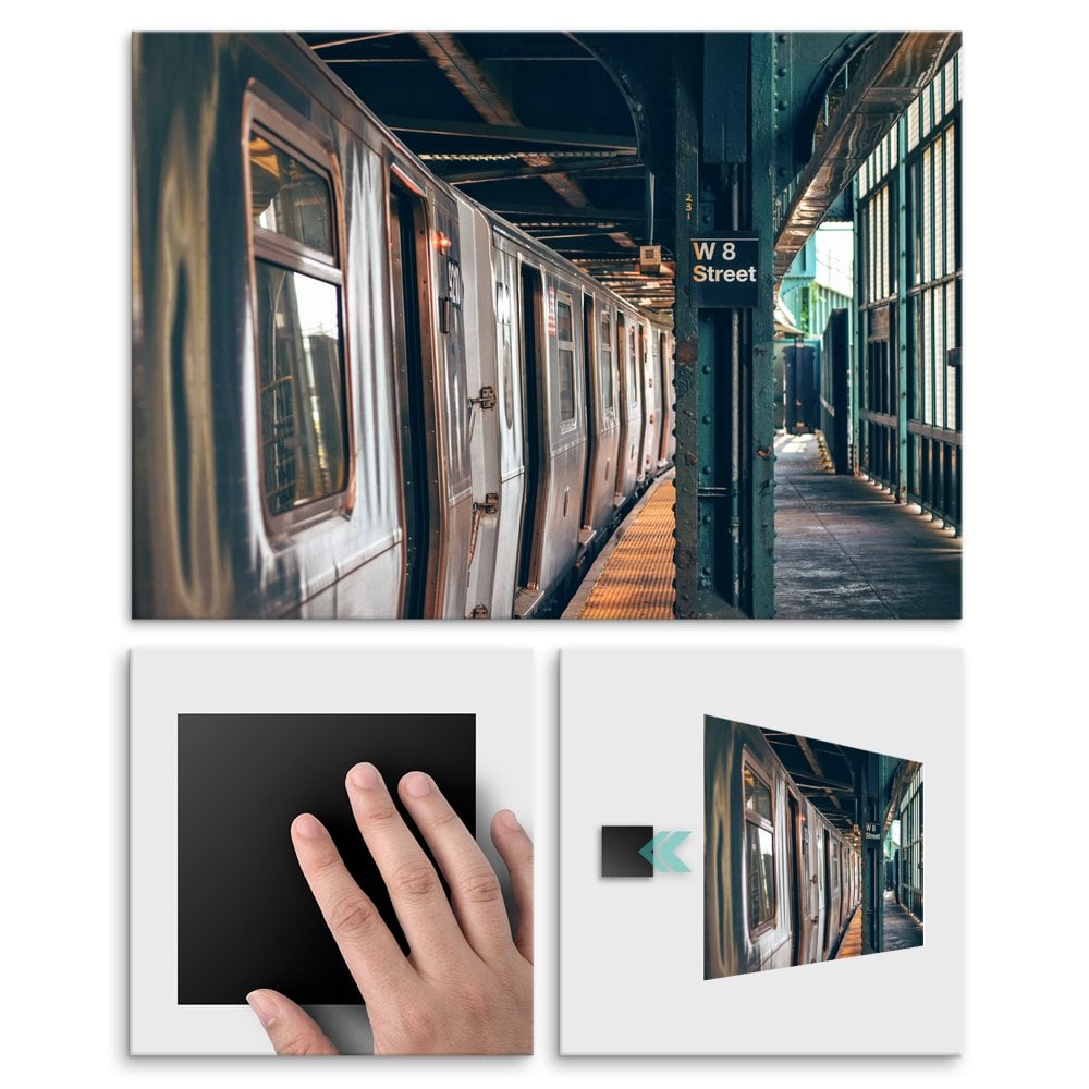 Plakat metalowy metro M