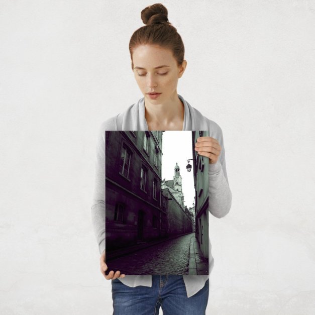 Plakat metalowy miejska alejka M