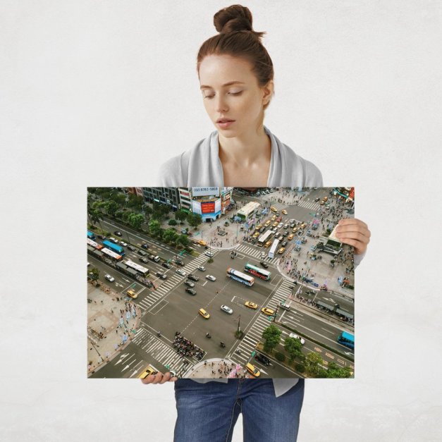 Plakat metalowy ruch drogowy L