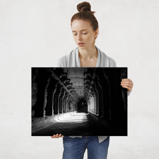 Plakat metalowy korytarz L
