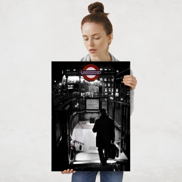Plakat metalowy metro L