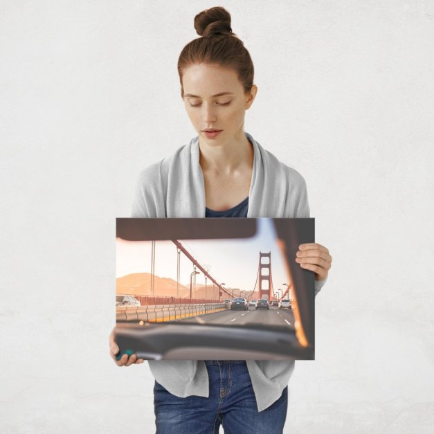 Plakat metalowy Golden Gate Bridge M