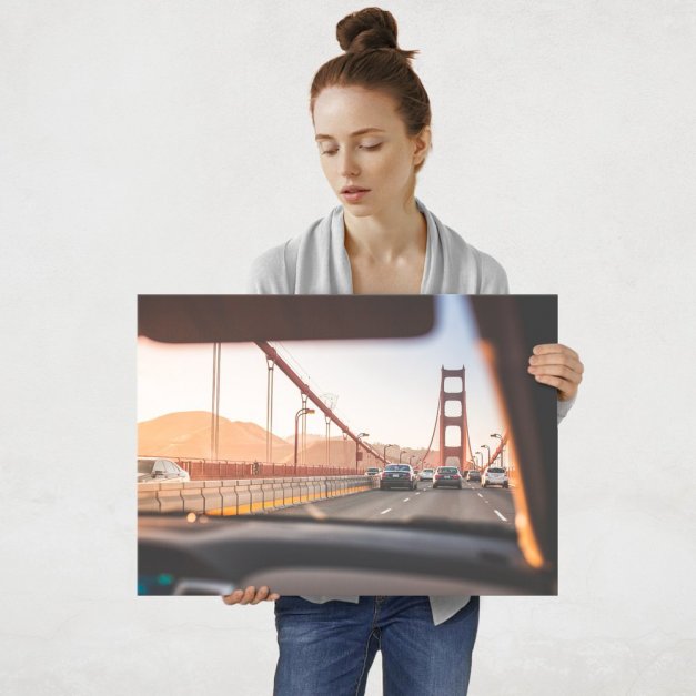Plakat metalowy Golden Gate Bridge L