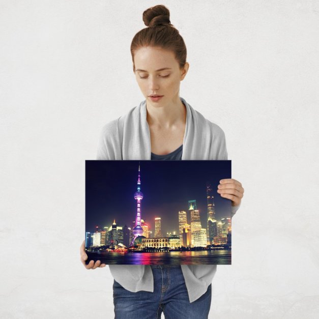 Plakat metalowy Shanghai - Pudong M
