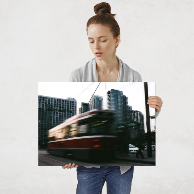 Plakat metalowy tramwaj L