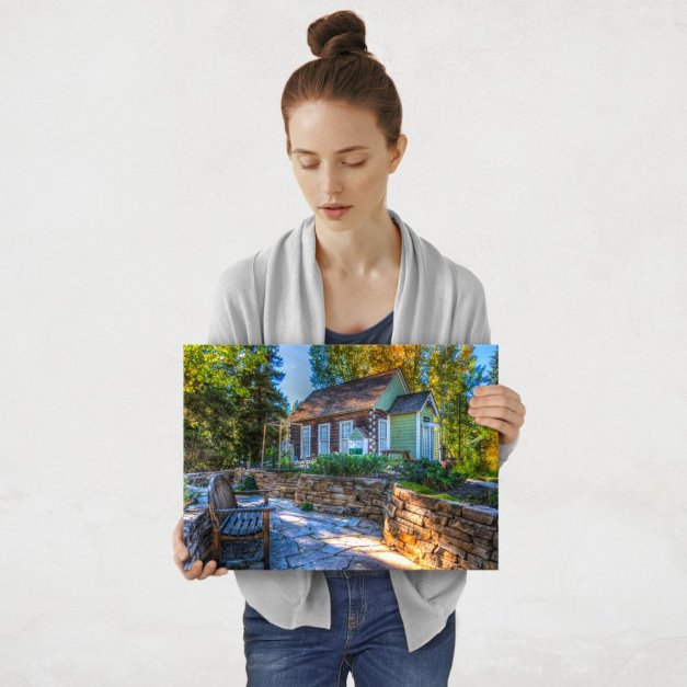 Plakat metalowy wiejski domek M