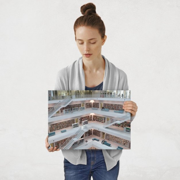 Plakat metalowy biblioteka M