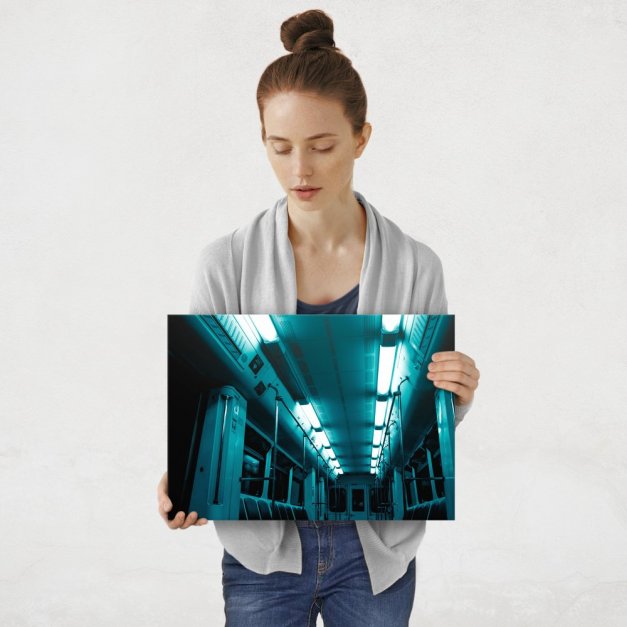 Plakat metalowy moskiewskie metro M