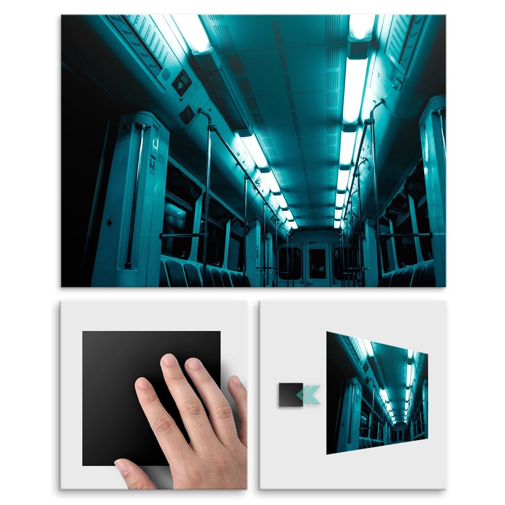 Plakat metalowy moskiewskie metro L