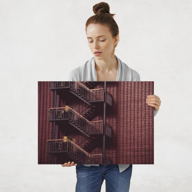 Plakat metalowy schody L