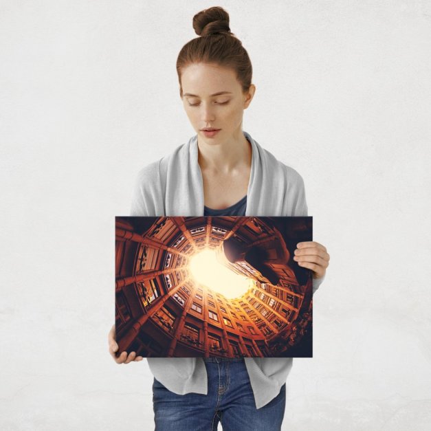 Plakat metalowy budynek M