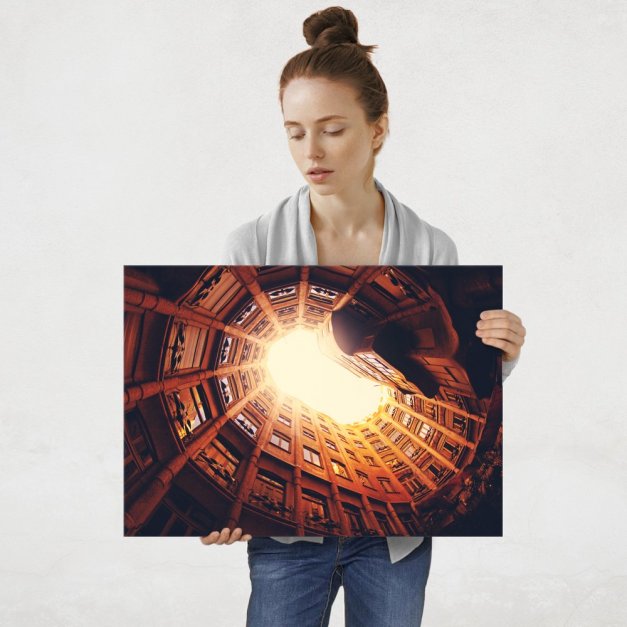 Plakat metalowy budynek L