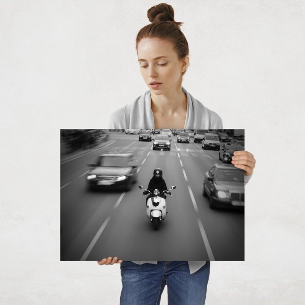 Plakat metalowy ruch drogowy L