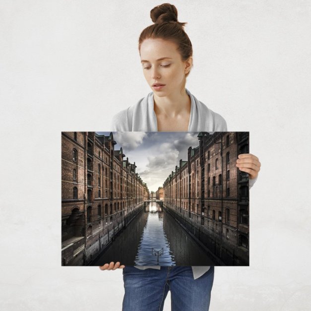 Plakat metalowy Speicherstadt L