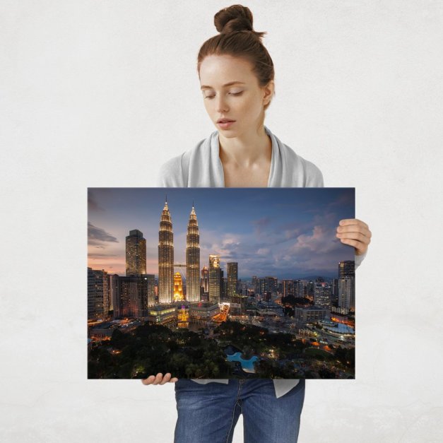 Plakat metalowy Kuala Lumpur L
