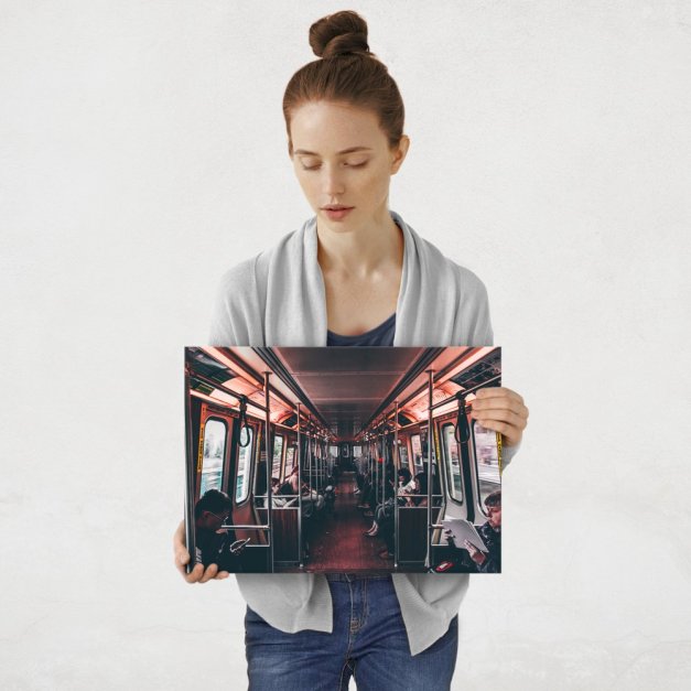 Plakat metalowy transport publiczny M