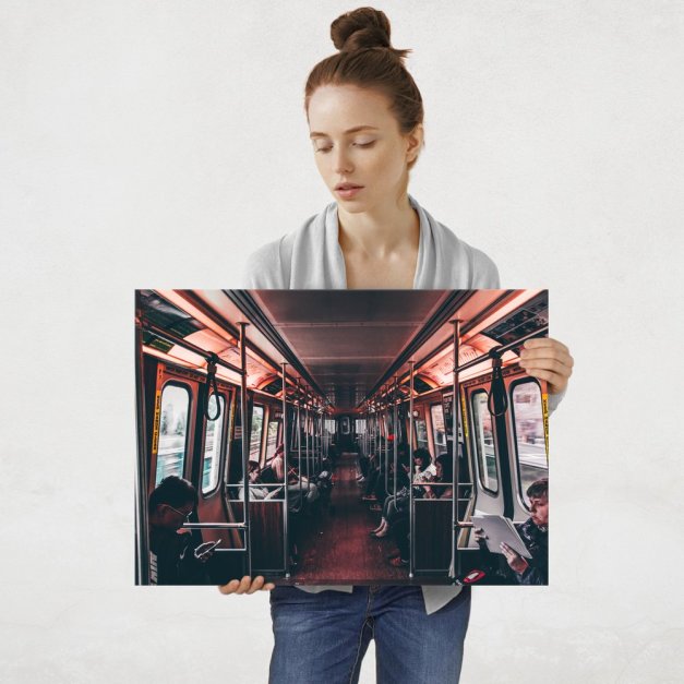 Plakat metalowy transport publiczny L