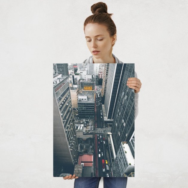 Plakat metalowy miasto L