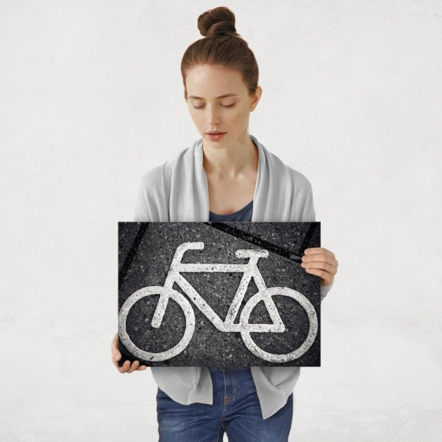 Plakat metalowy znak roweru M