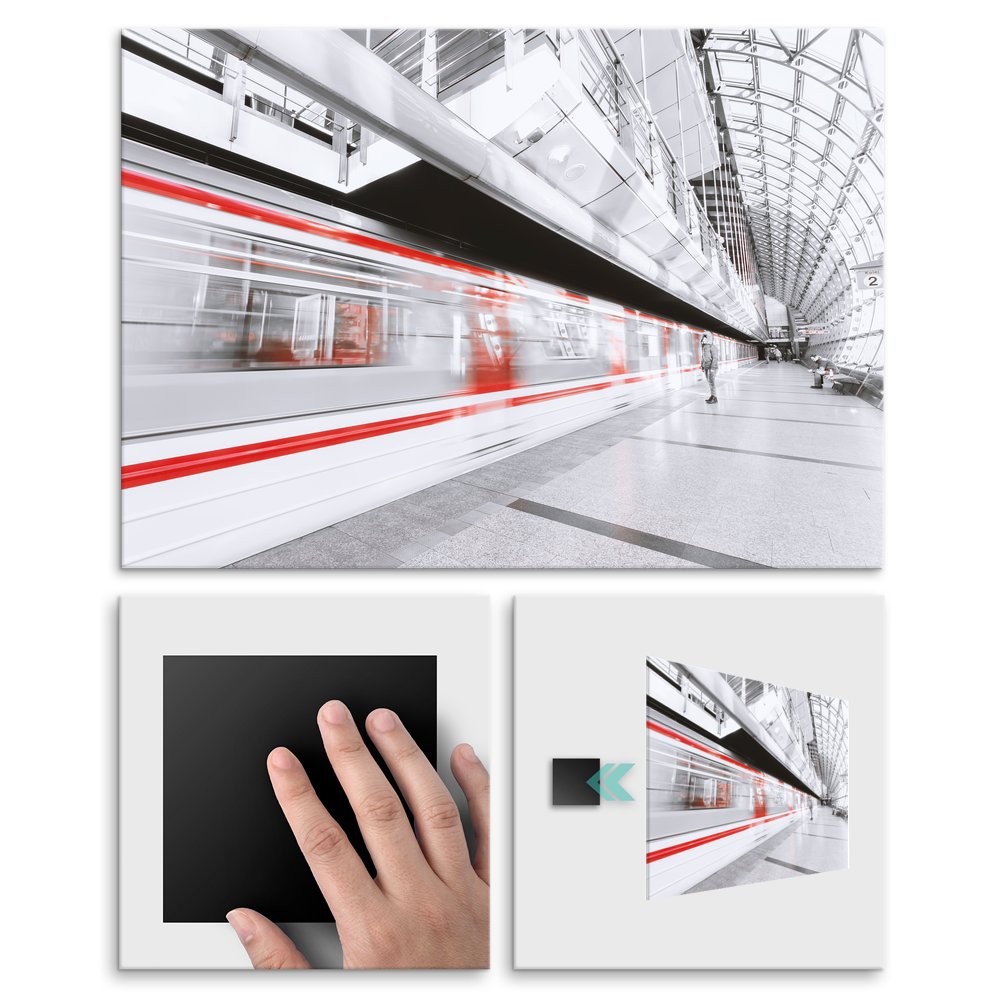 Plakat metalowy szybkie metro L