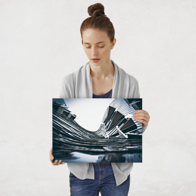 Plakat metalowy budynek M