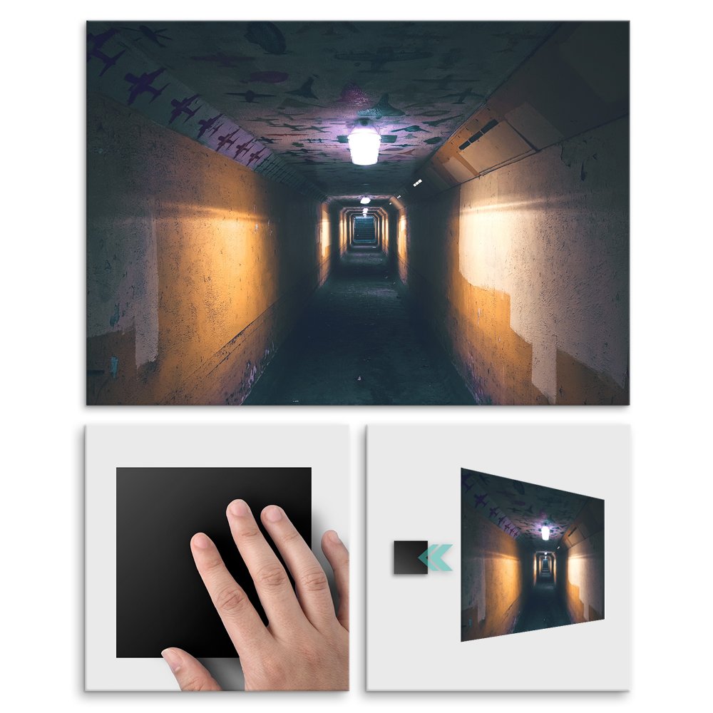 Plakat metalowy ciemny tunel M