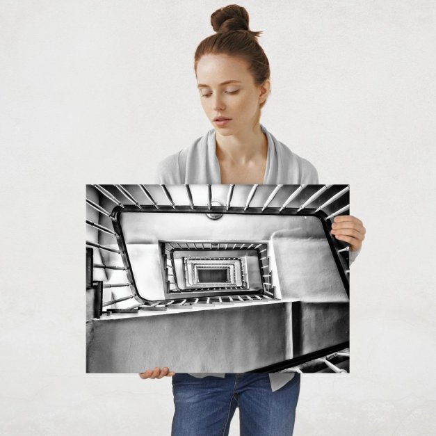 Plakat metalowy schody L