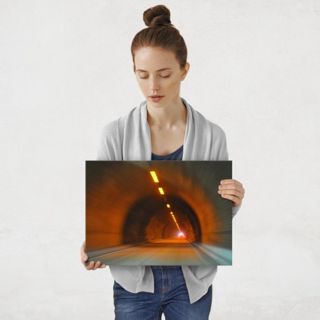 Plakat metalowy tunel M