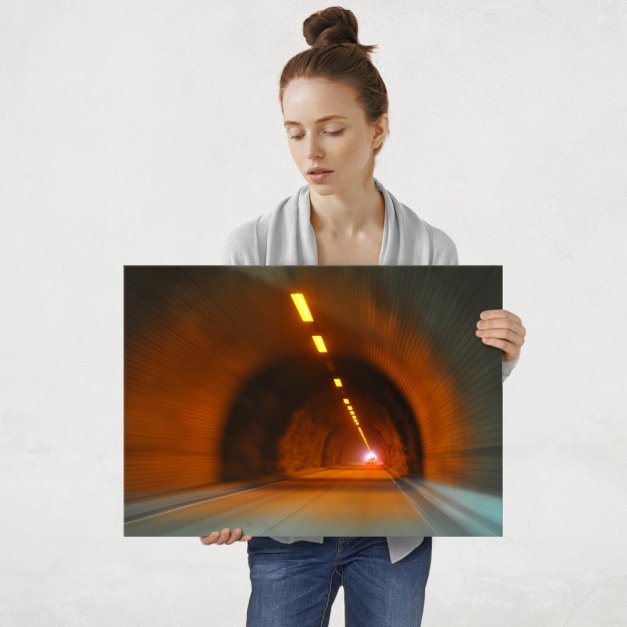 Plakat metalowy tunel L