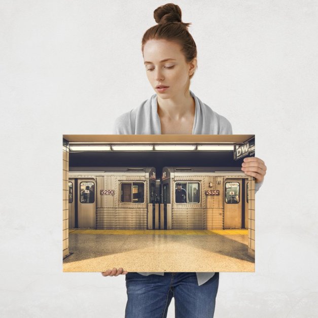 Plakat metalowy metro L