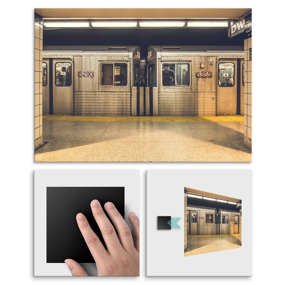 Plakat metalowy metro L