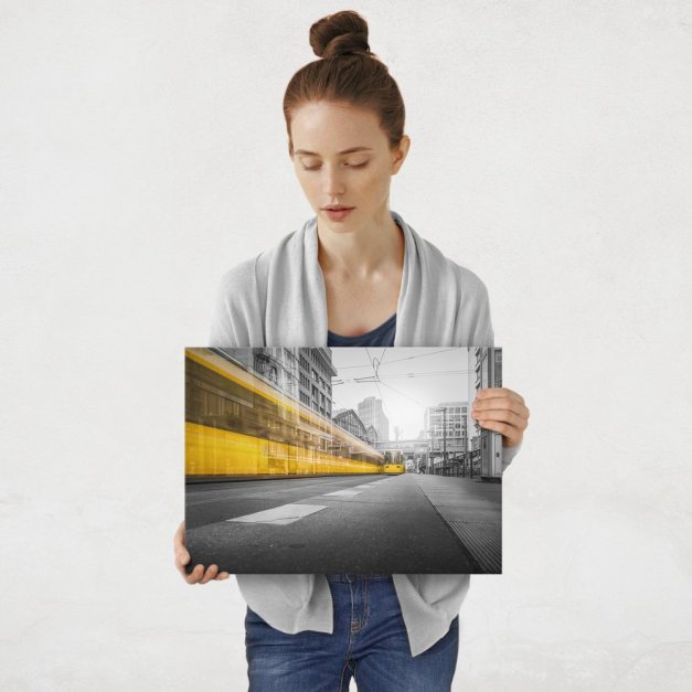 Plakat metalowy miasto M