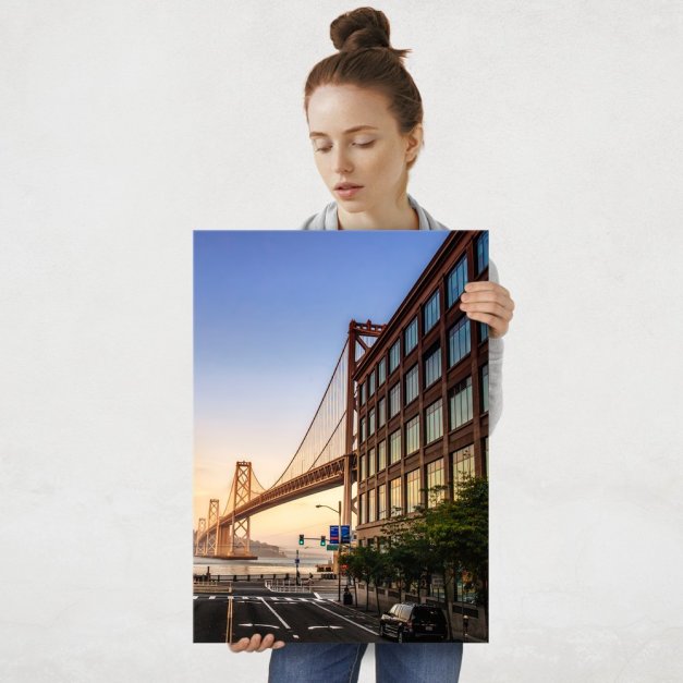 Plakat metalowy San Francisco–Oakland Bay Bridge L