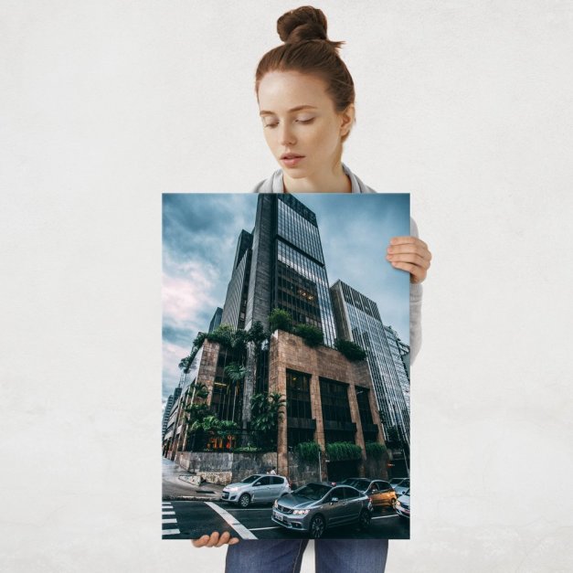 Plakat metalowy budynek L