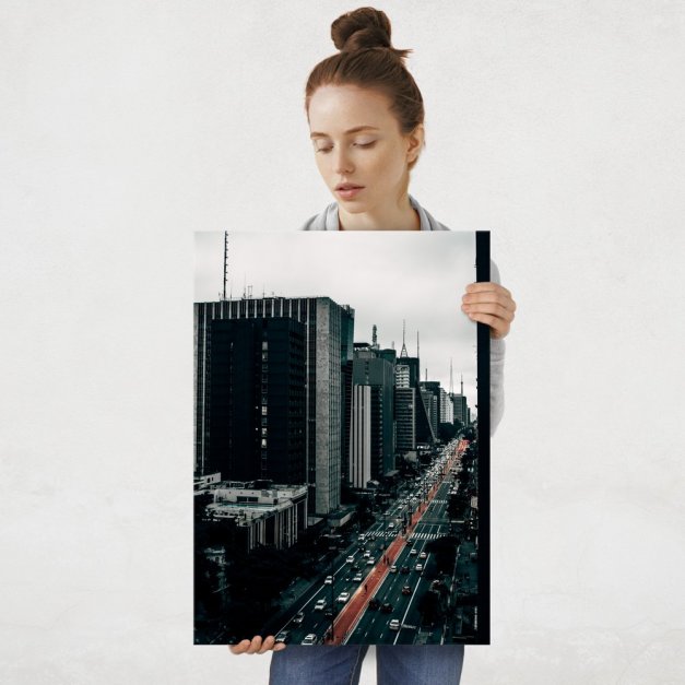 Plakat metalowy miasto L