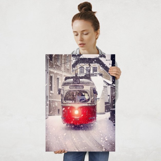 Plakat metalowy tramwaj L