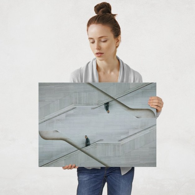 Plakat metalowy schody L