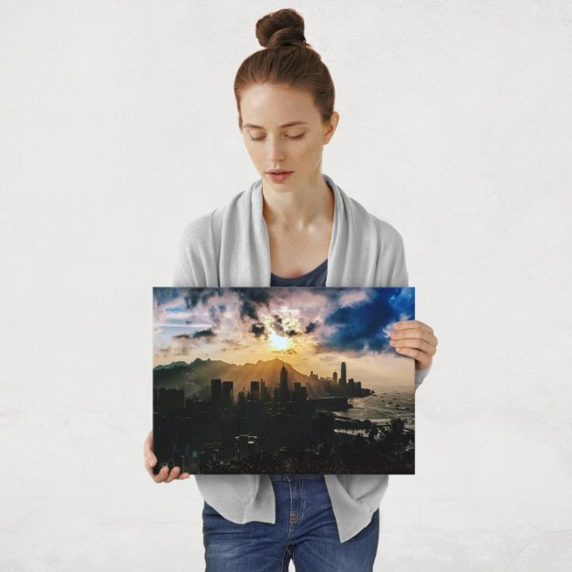Plakat metalowy miejski krajobraz M