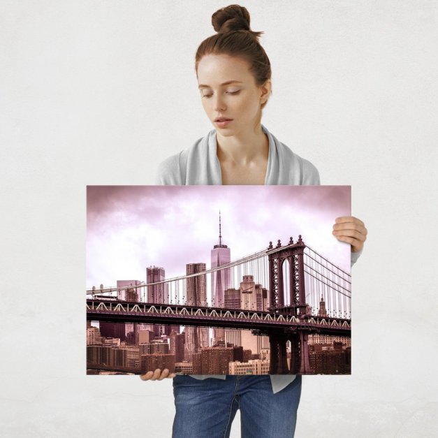 Plakat metalowy Manhattan Bridge L