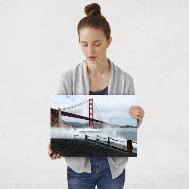 Plakat metalowy Golden Gate Bridge M