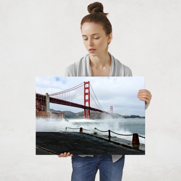 Plakat metalowy Golden Gate Bridge L