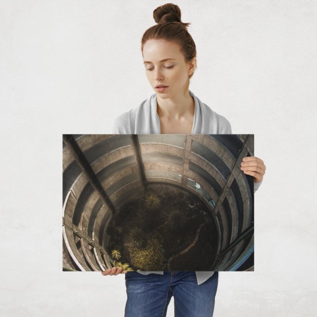 Plakat metalowy budynek L