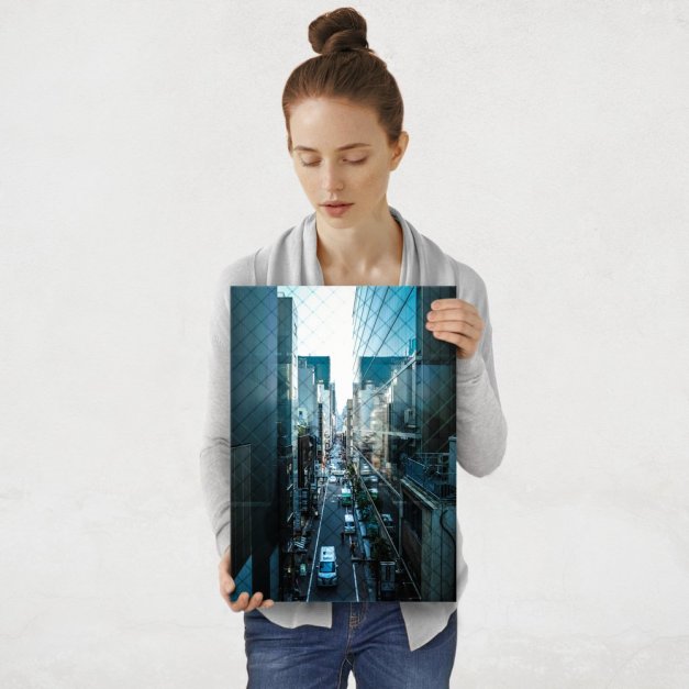 Plakat metalowy miasto M