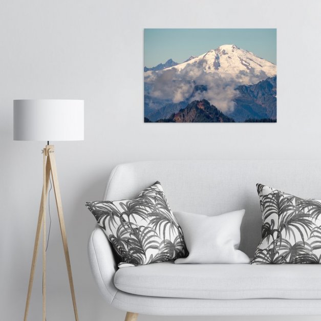 Plakat metalowy zimowe góry L