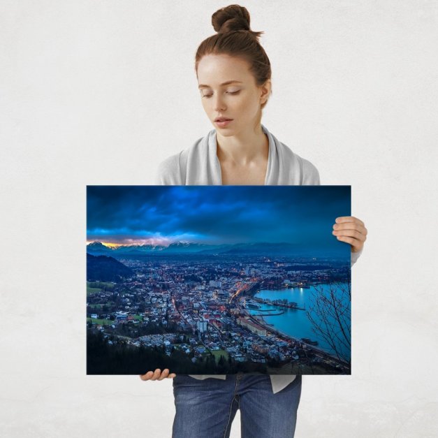 Plakat metalowy Jezioro Bodeńskie L