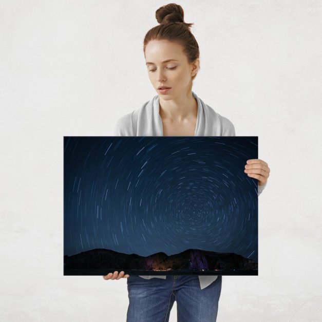Plakat metalowy nocne niebo L