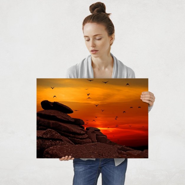 Plakat metalowy kamienie L