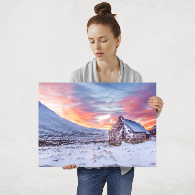 Plakat metalowy wiejski domek L