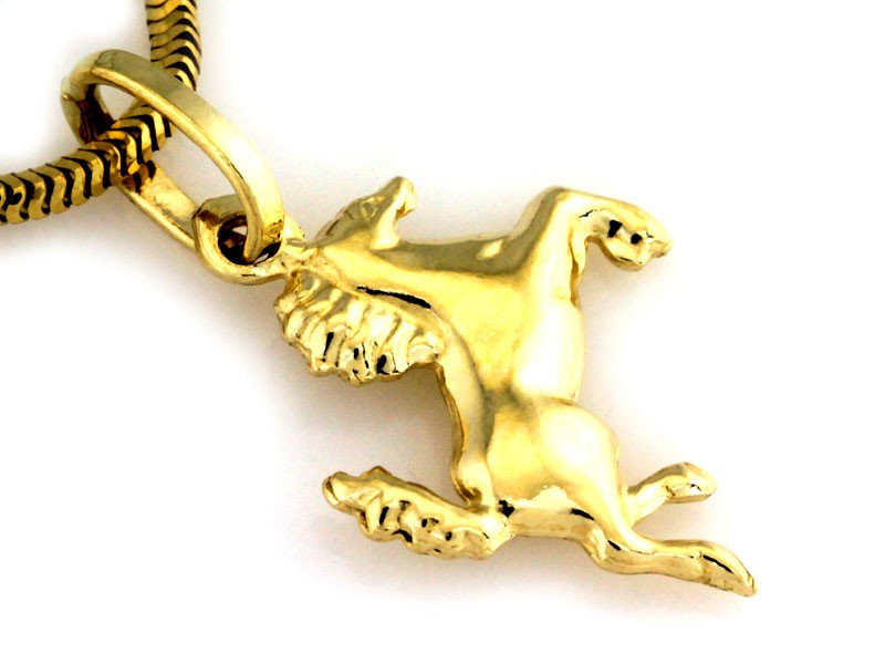 Złota zawieszka 585 symbol PREZENT GRAWER